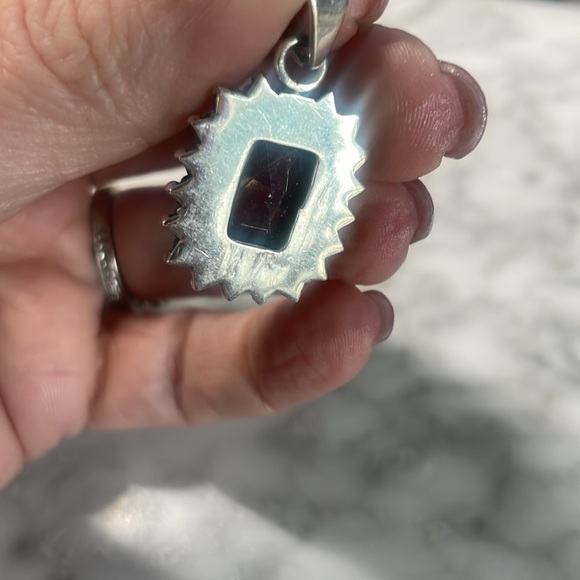 Gorgeous large ruby pendant in 925 sterling silver - Picture 4 of 4